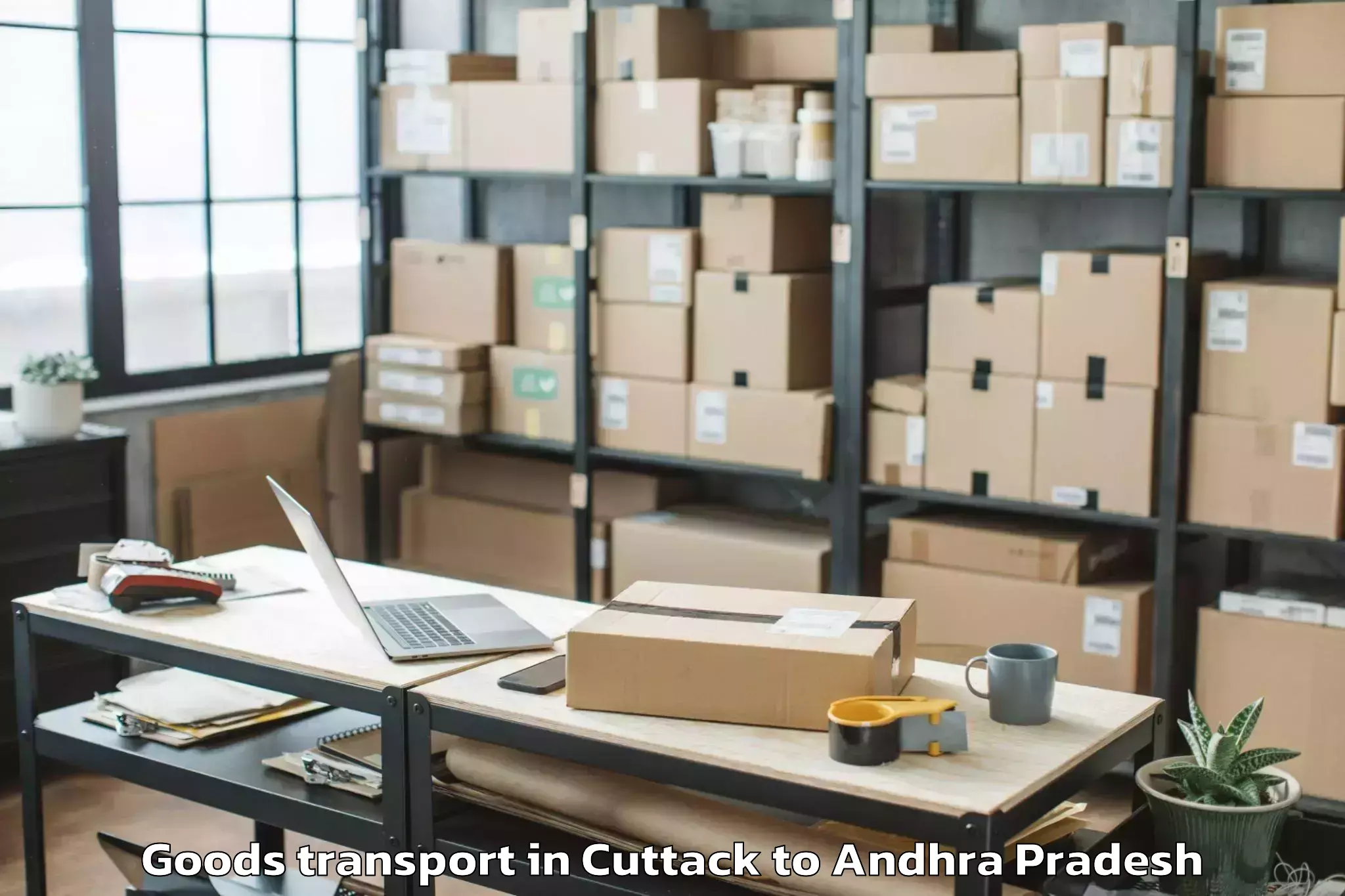 Professional Cuttack to Duvvur Goods Transport